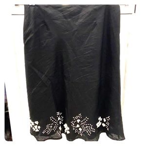 Beaded black bell skirt